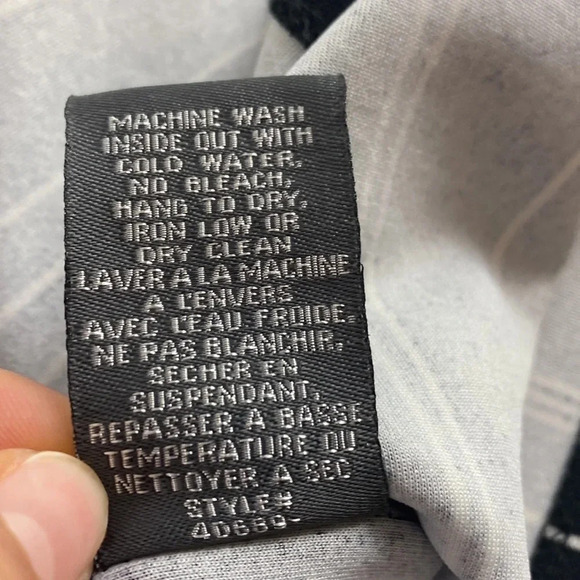 Formal pinstripe black and white short sleeve lightweight dress size small - Picture 7 of 10